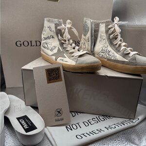 Golden goose graffiti high tops